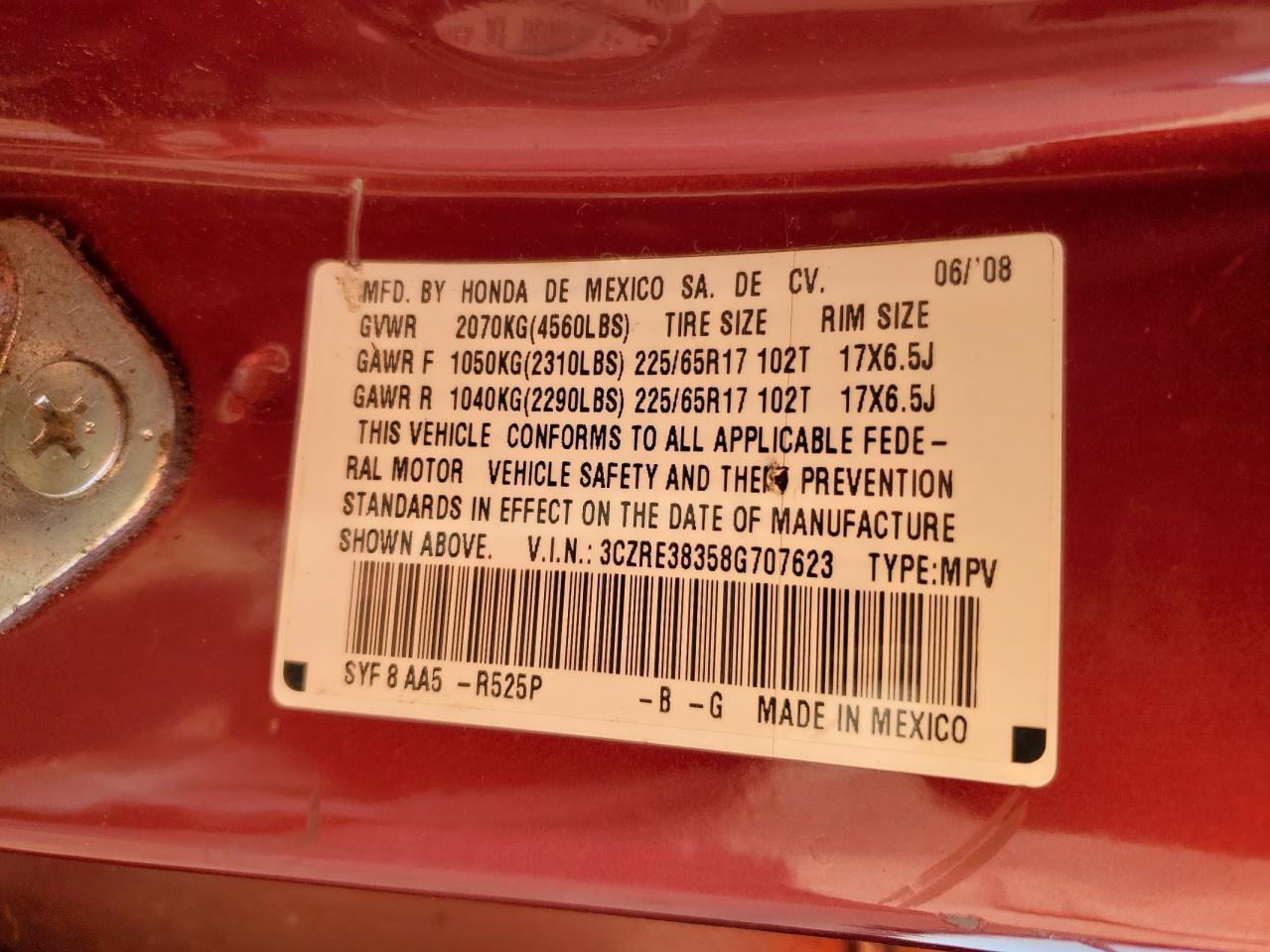 2008 HONDA CR-V