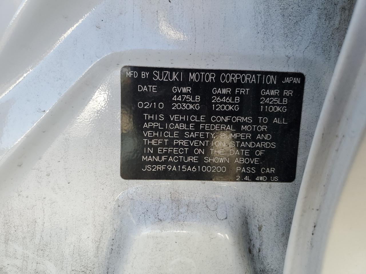 2010 SUZUKI Kizashi