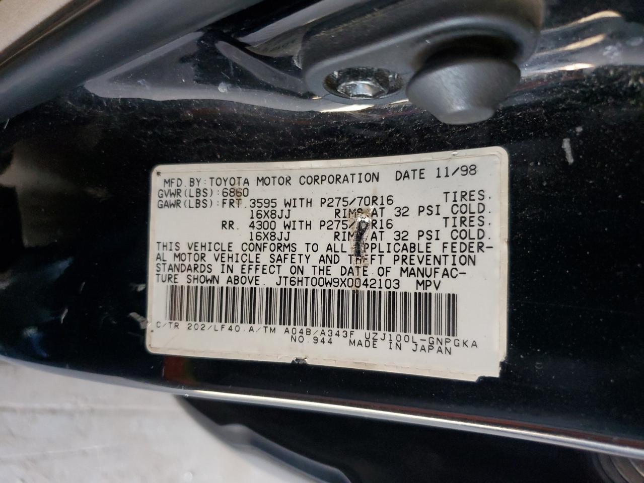 1999 LEXUS Lx 470