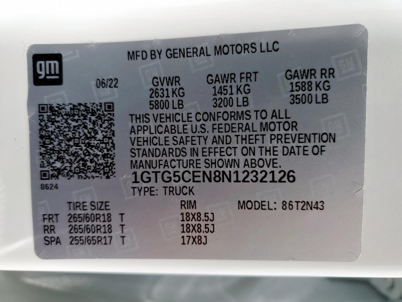 2022 GMC CANYON