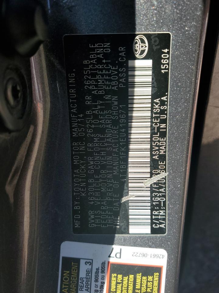 2014 TOYOTA CAMRY