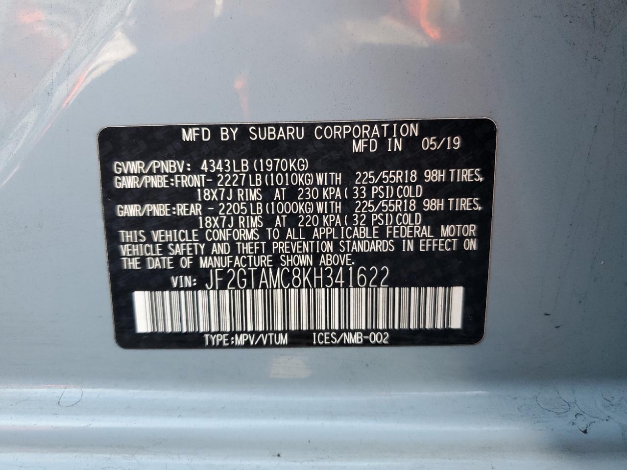 2019 SUBARU Crosstrek