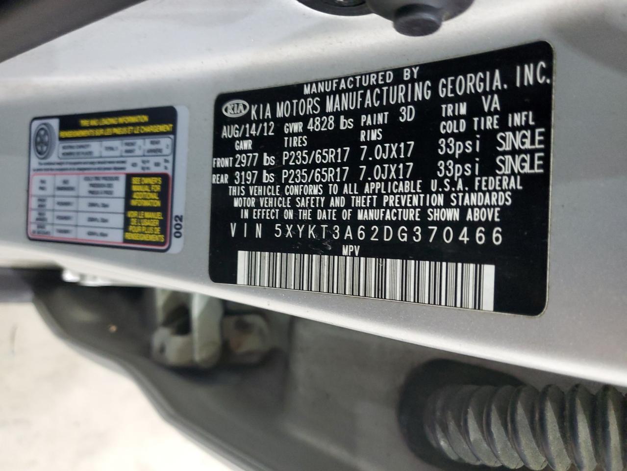 2013 KIA SORENTO