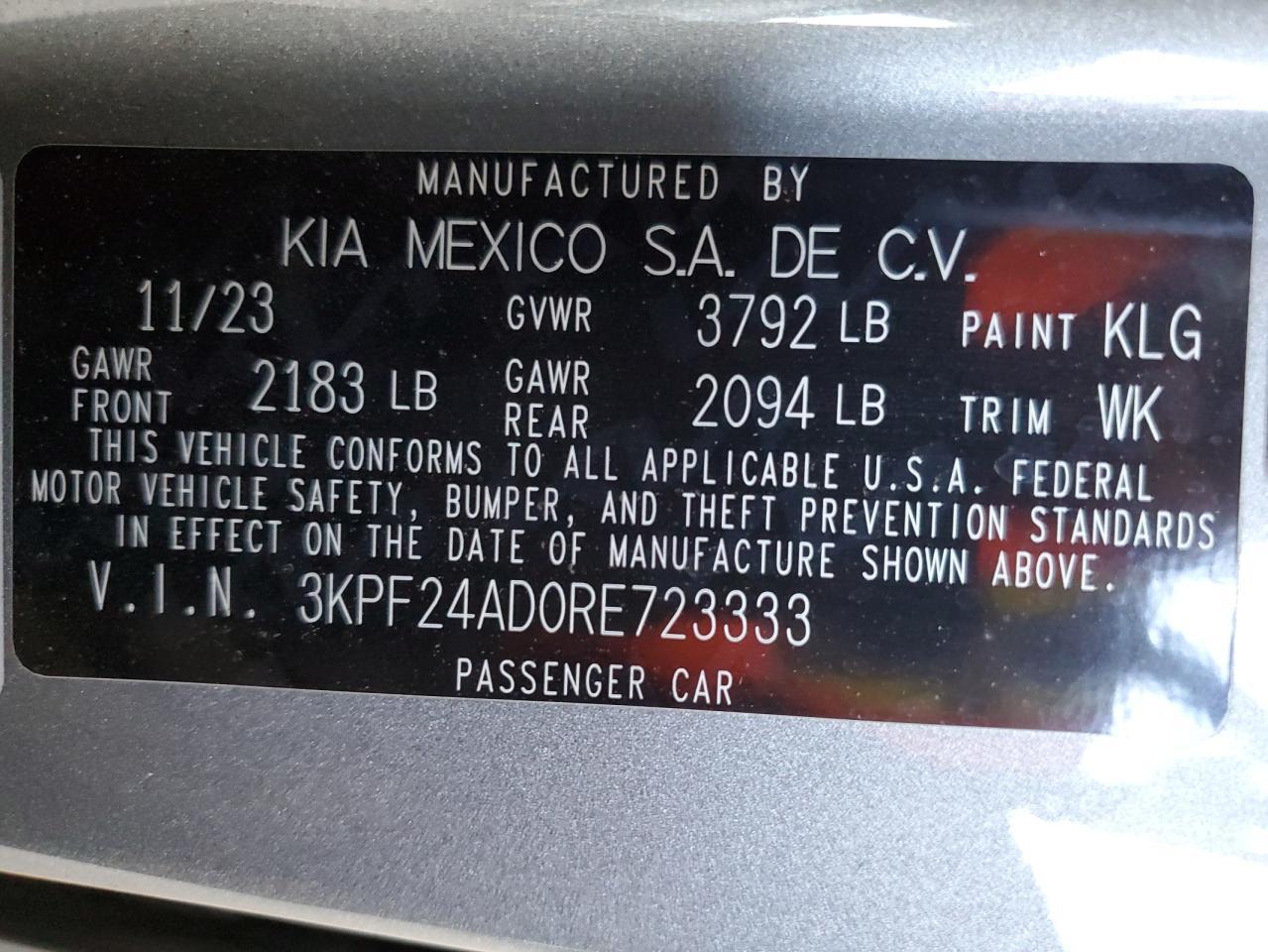 2024 KIA FORTE