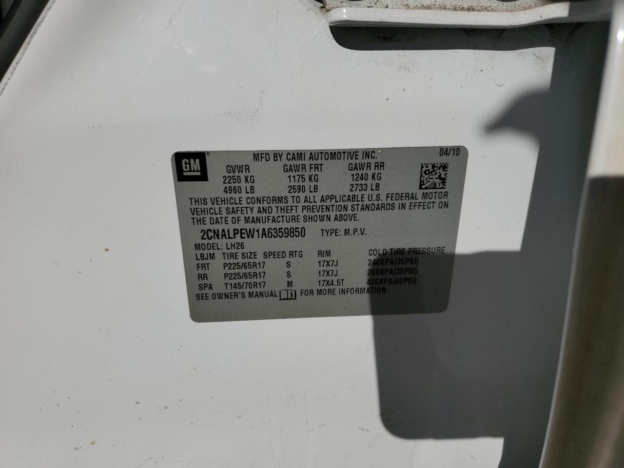 2010 CHEVROLET EQUINOX