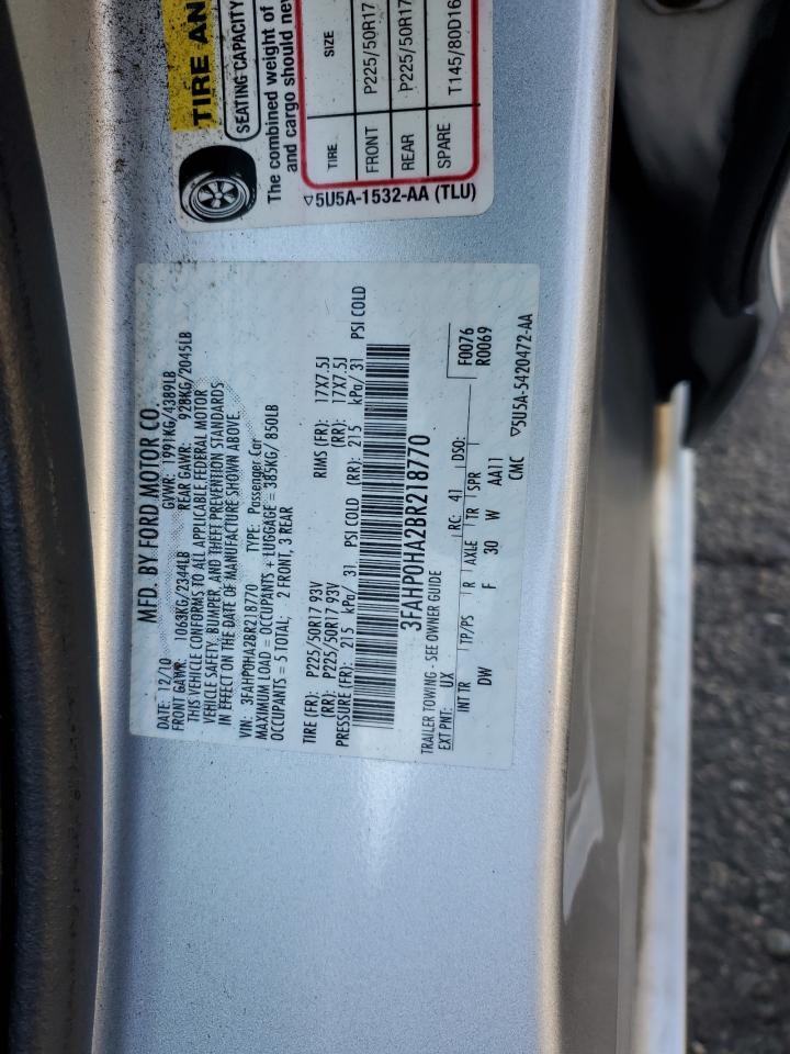 2011 FORD FUSION