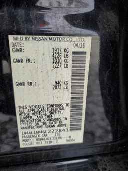 2016 NISSAN ALTIMA