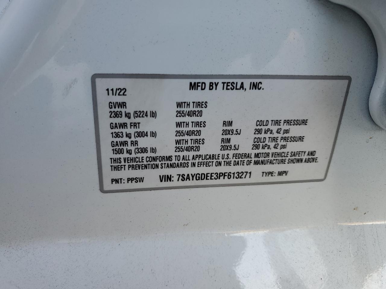 2023 TESLA MODEL Y
