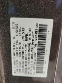 2013 HONDA ACCORD