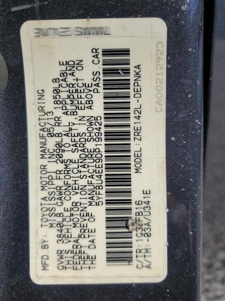 2013 TOYOTA COROLLA