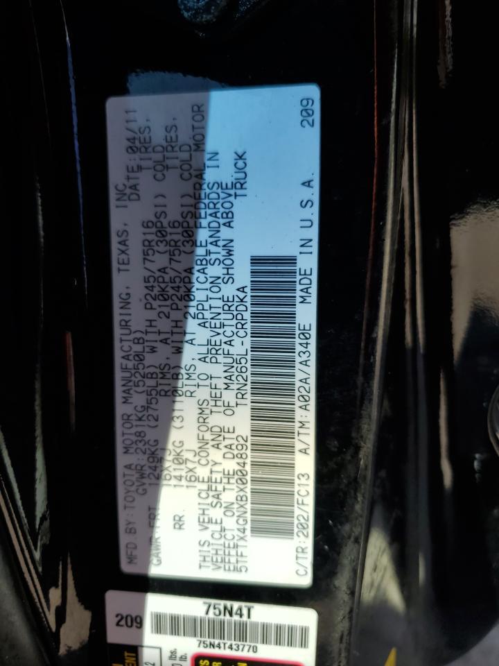2011 TOYOTA TACOMA