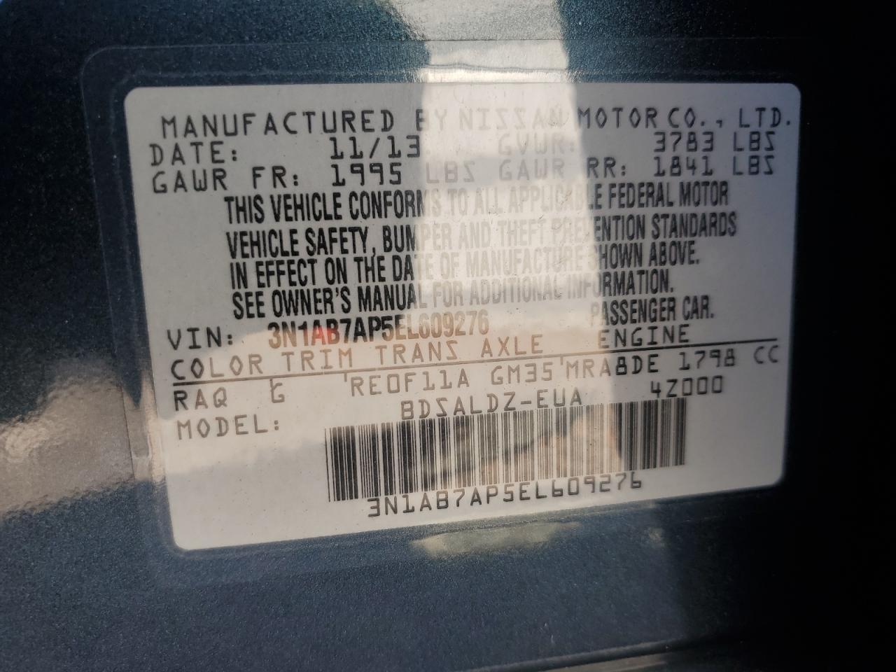 2014 NISSAN SENTRA