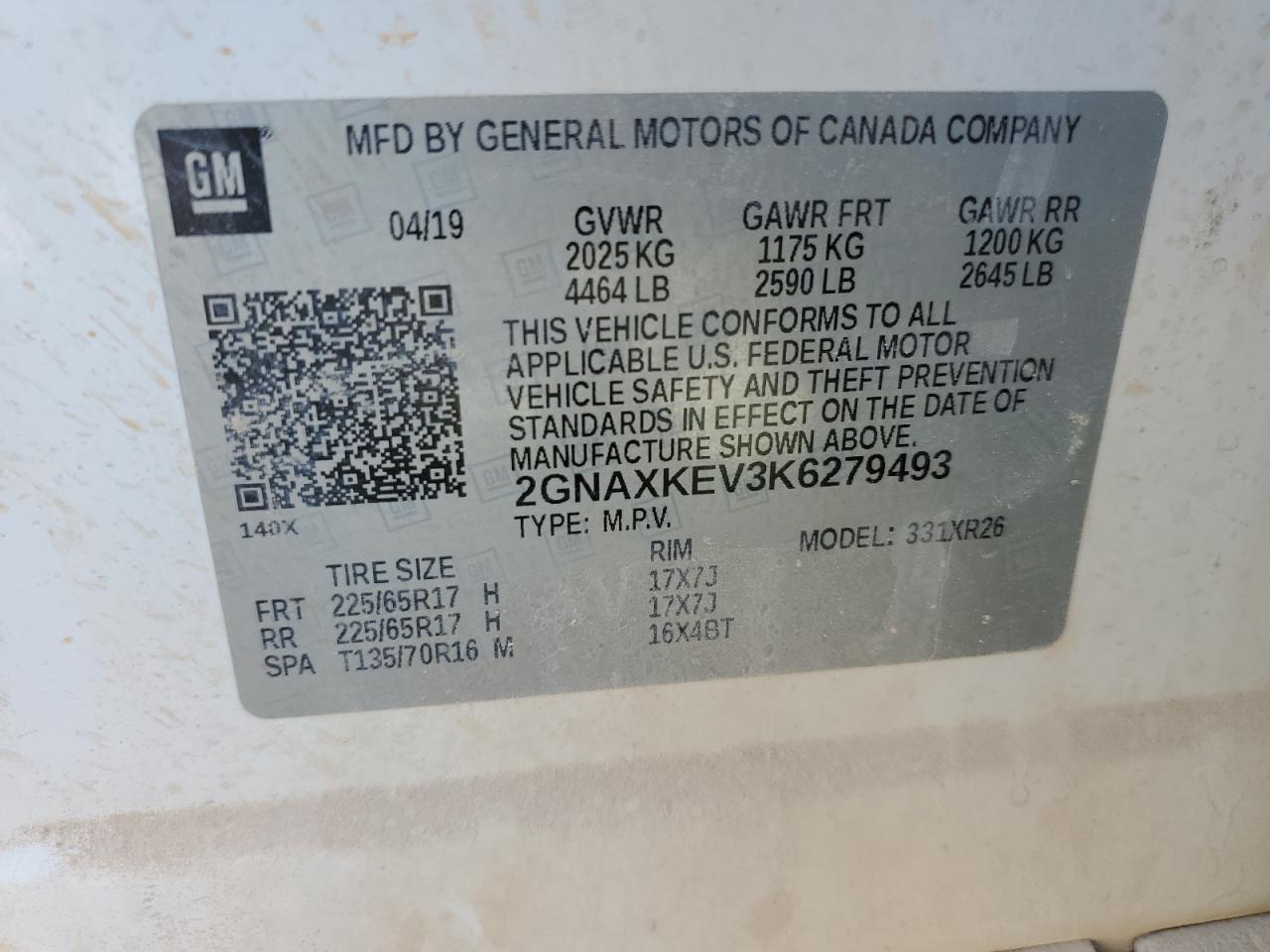 2019 CHEVROLET EQUINOX