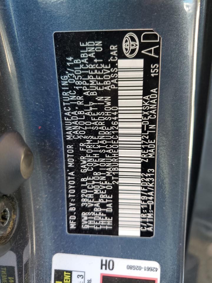 2014 TOYOTA COROLLA