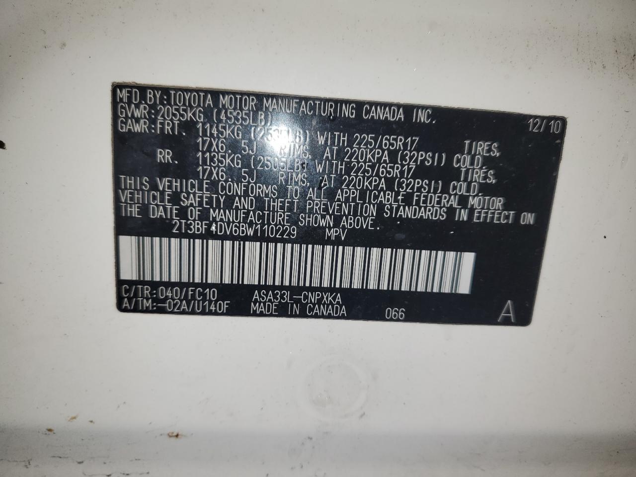 2011 TOYOTA RAV4