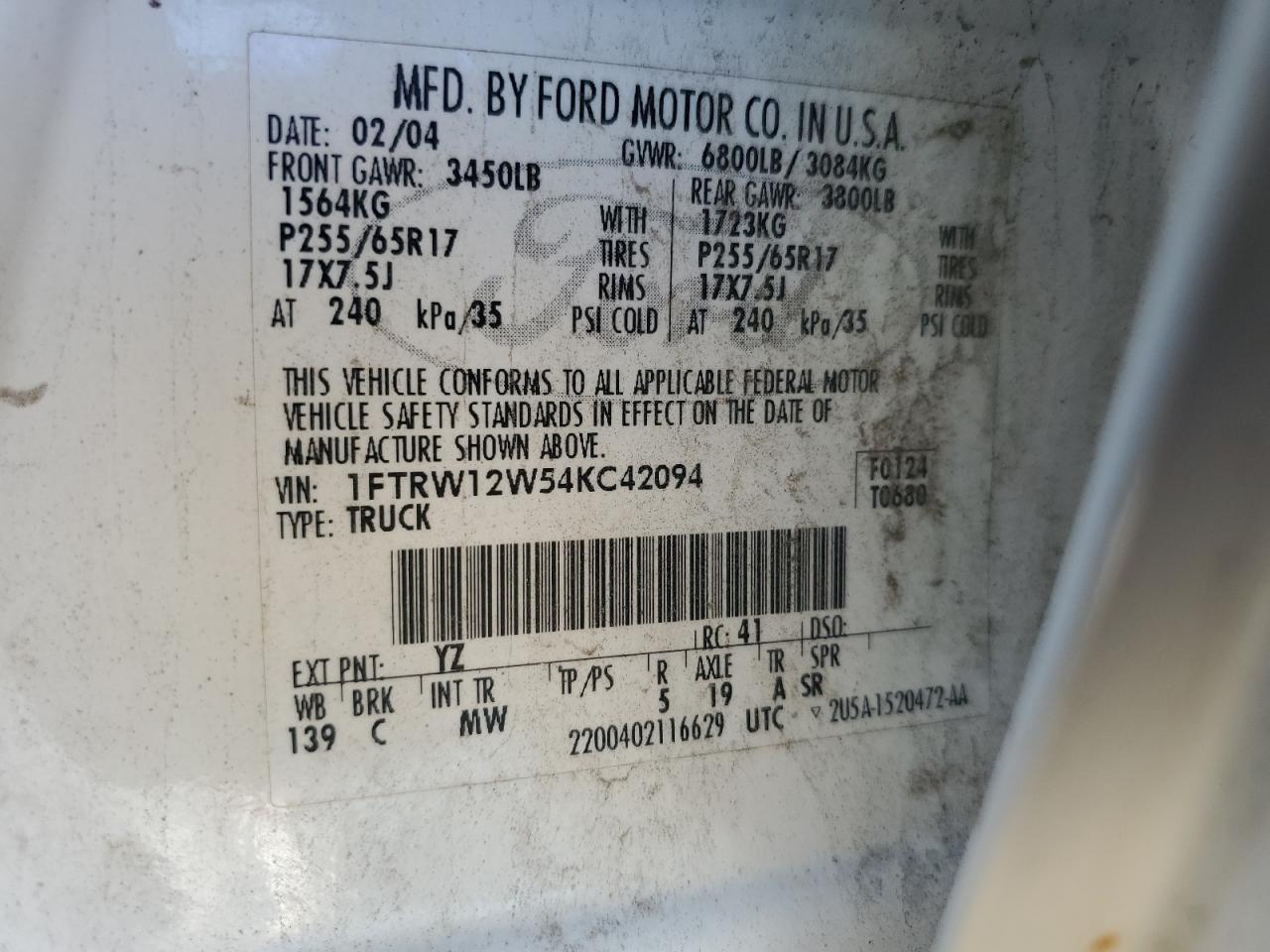 2004 FORD F-150