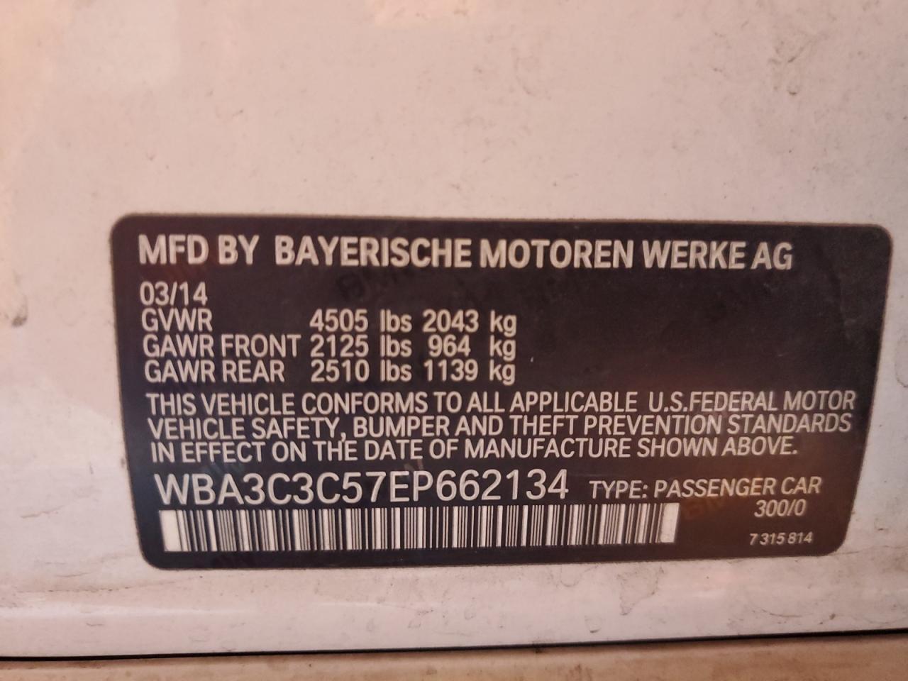 2014 BMW 3 SERIES