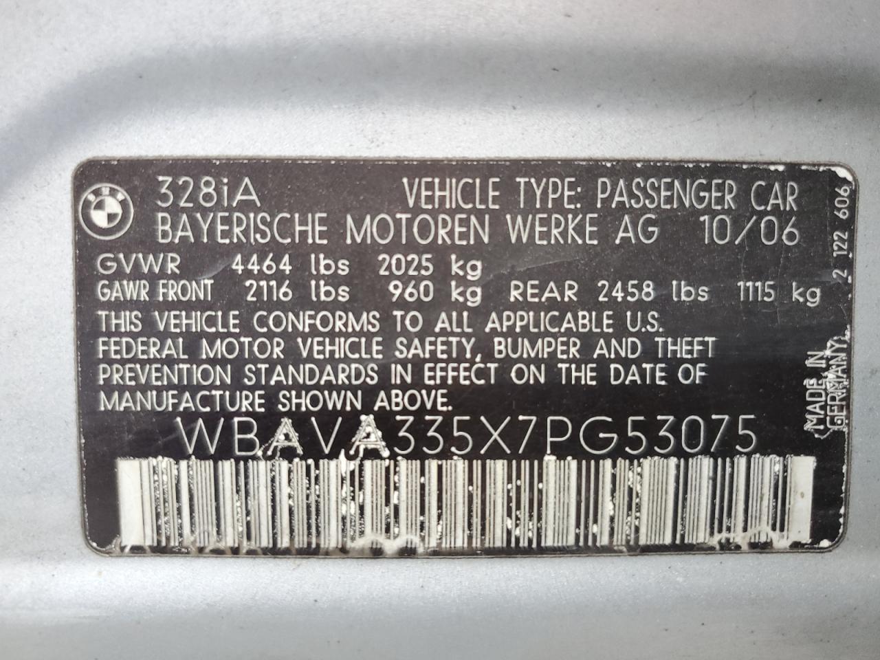 2007 BMW 3 SERIES