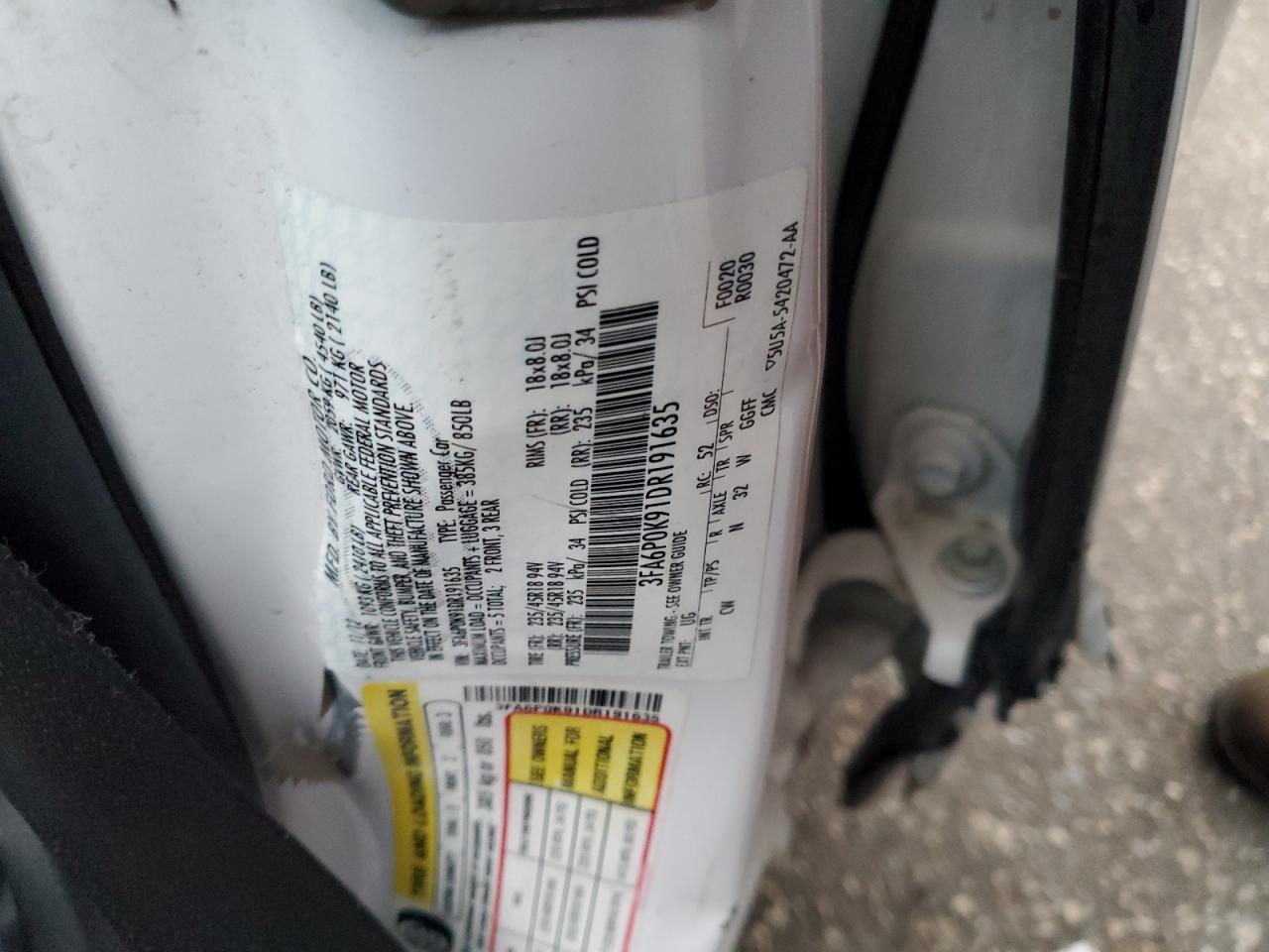 2013 FORD FUSION