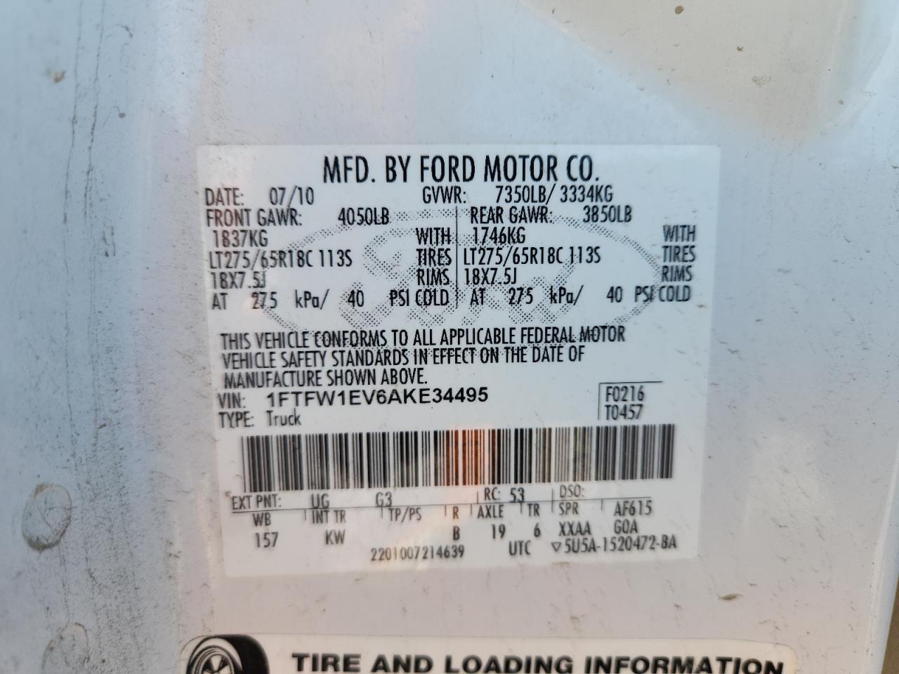 2010 FORD F-150
