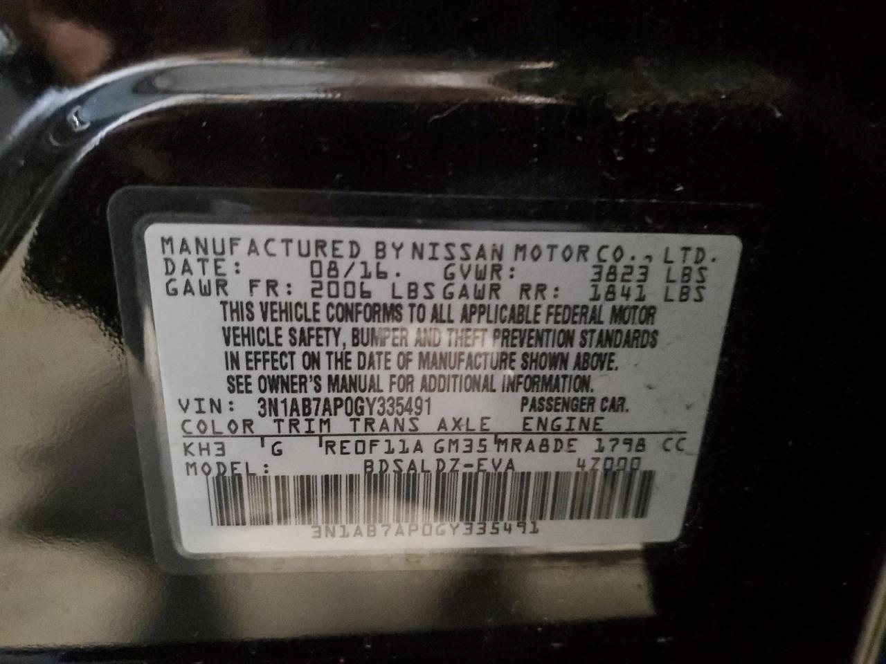 2016 NISSAN SENTRA