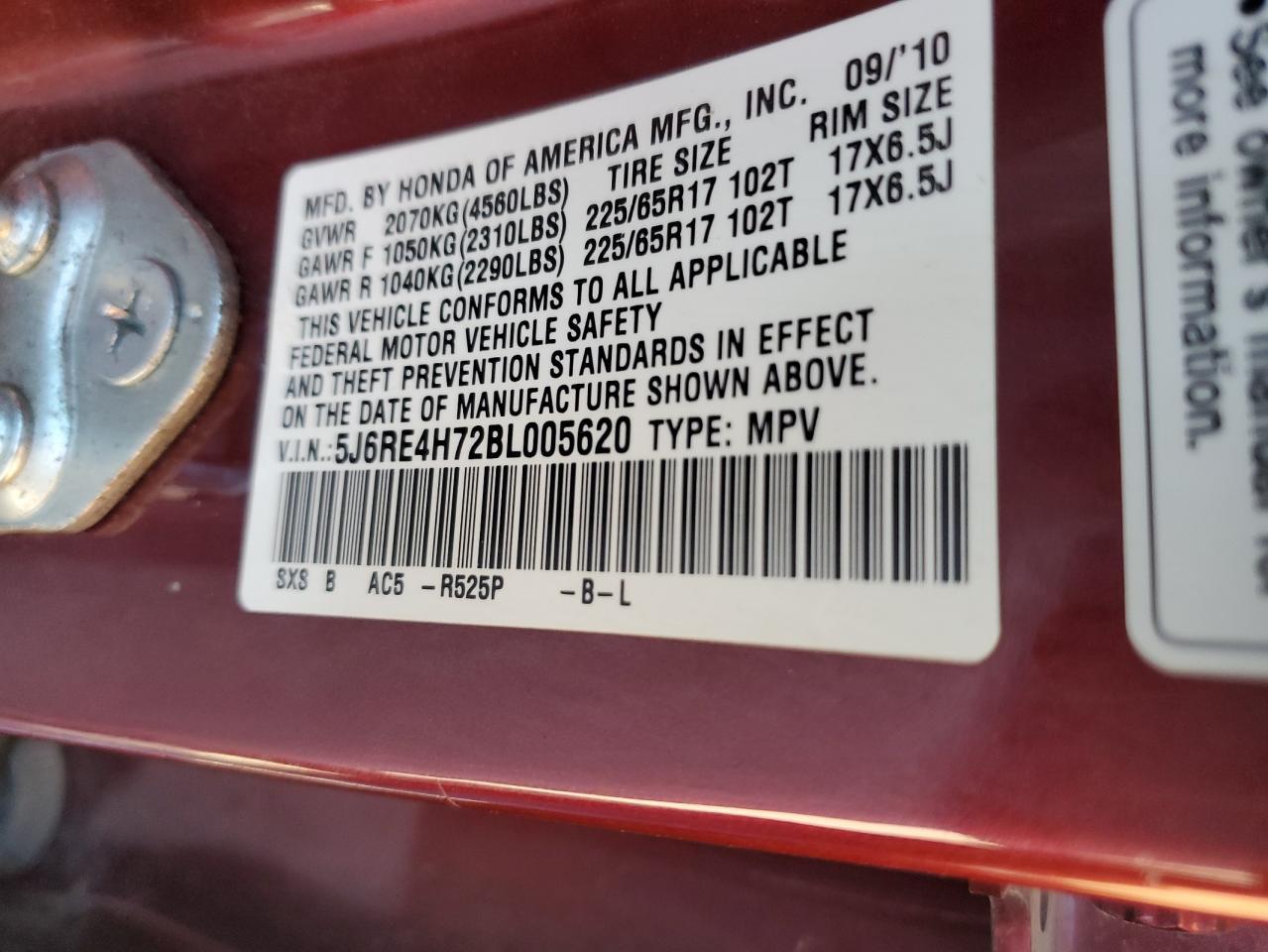 2011 HONDA CR-V