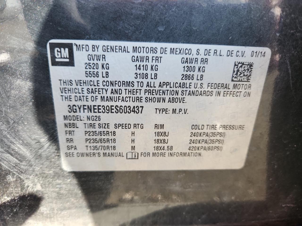 2014 CADILLAC SRX
