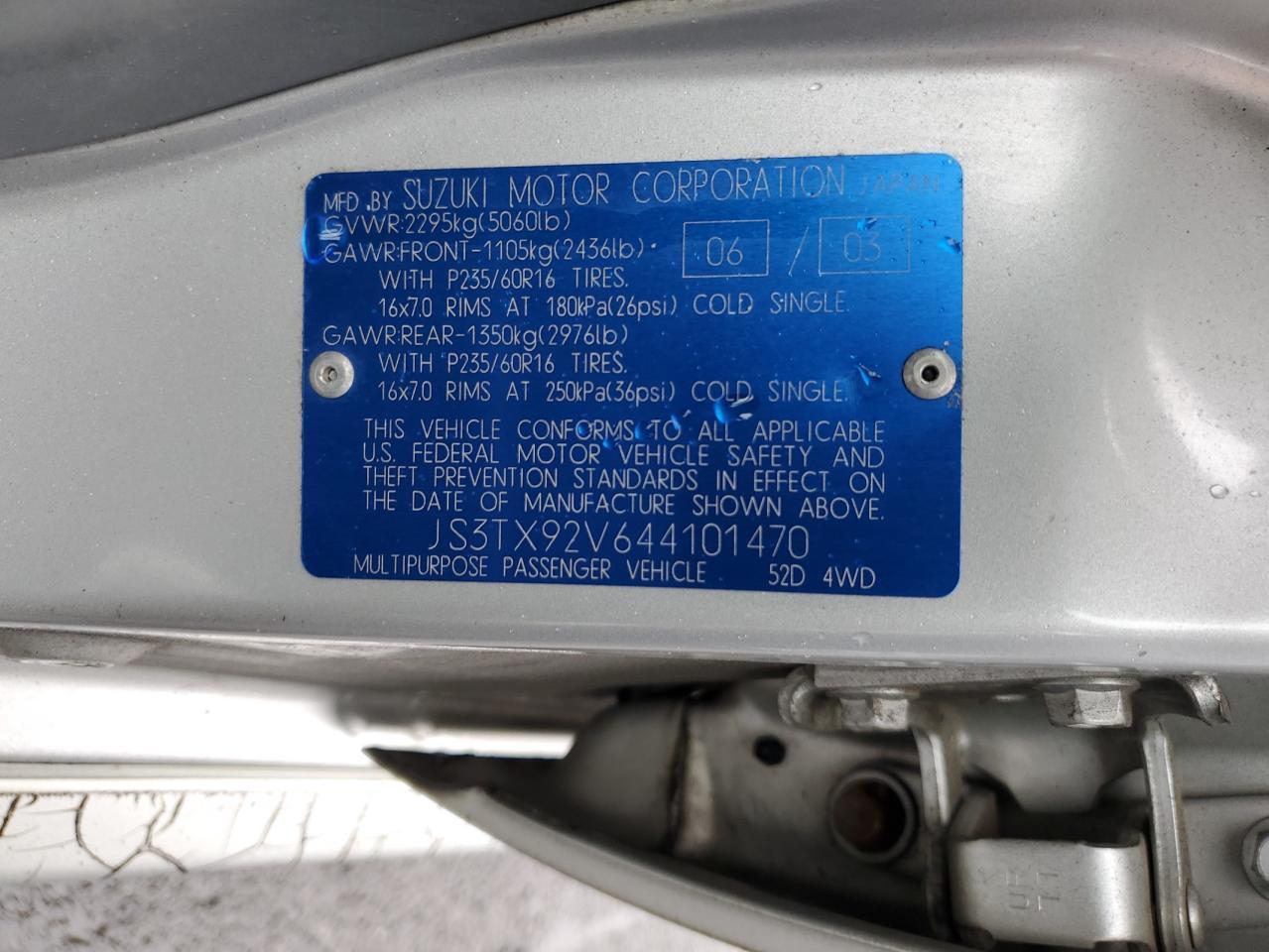 2004 SUZUKI Xl-7