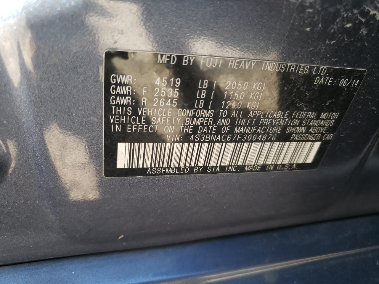 2015 SUBARU Legacy