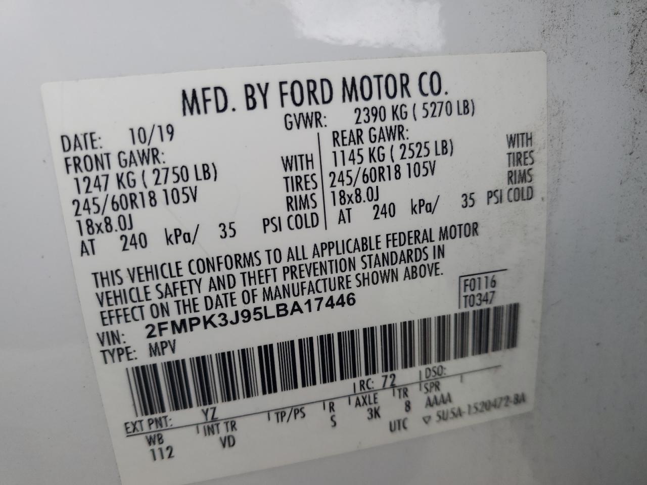 2020 FORD EDGE
