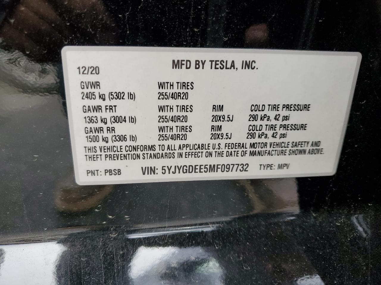 2021 TESLA MODEL Y