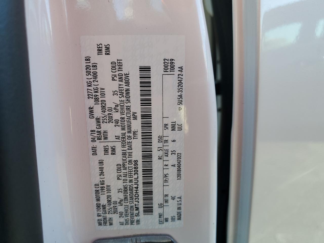 2018 LINCOLN MKC