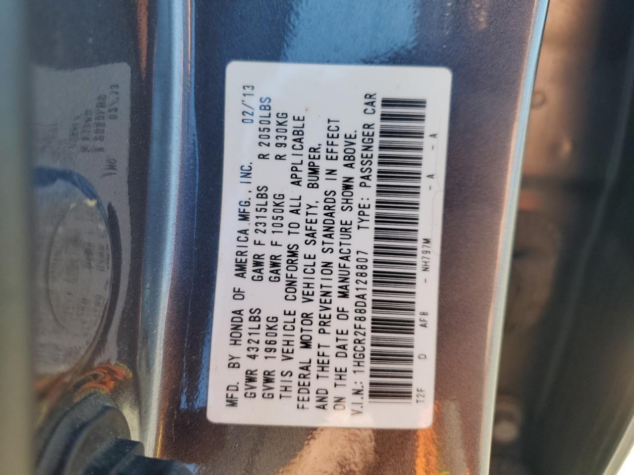 2013 HONDA ACCORD