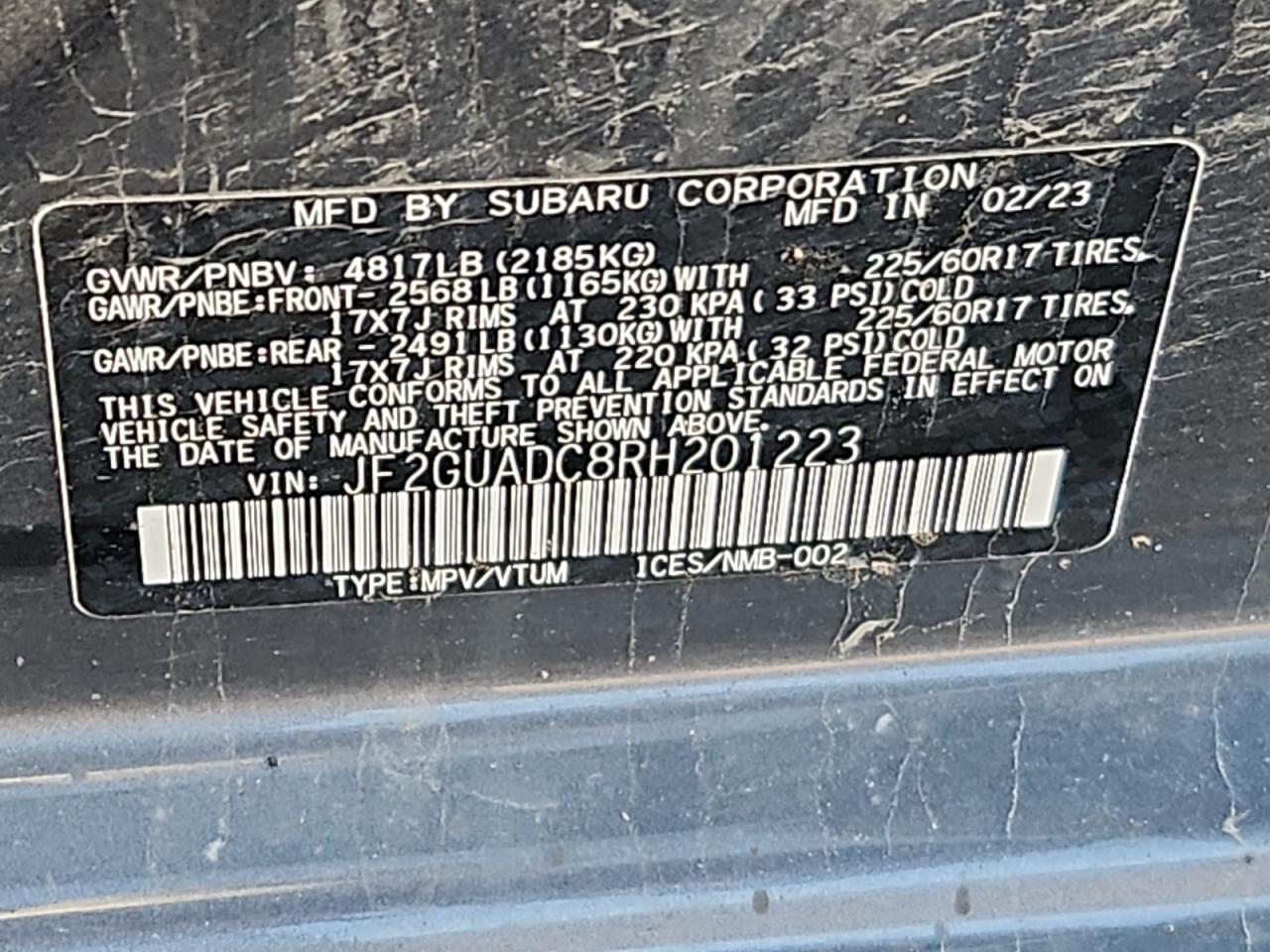 2024 SUBARU Crosstrek