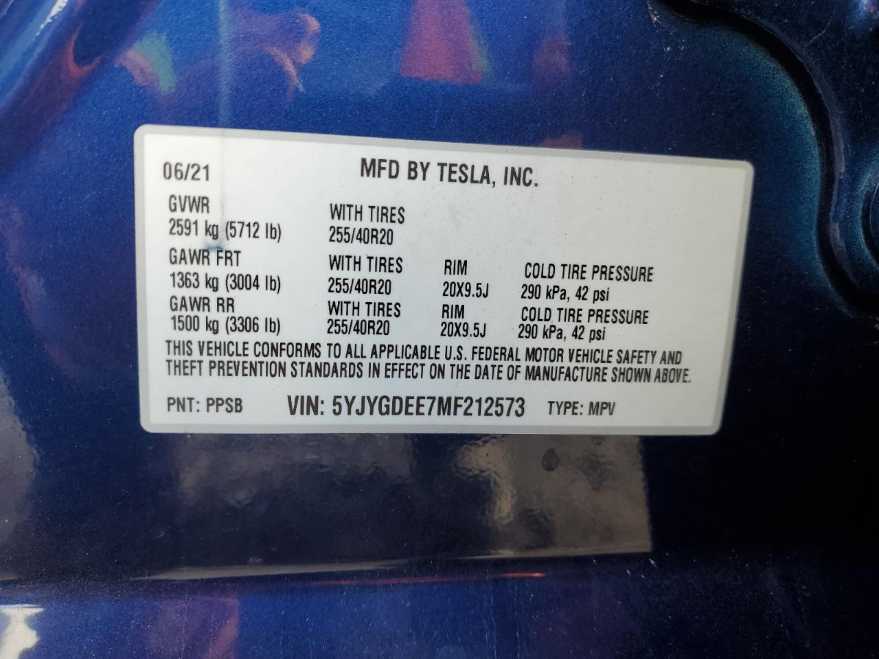 2021 TESLA MODEL Y