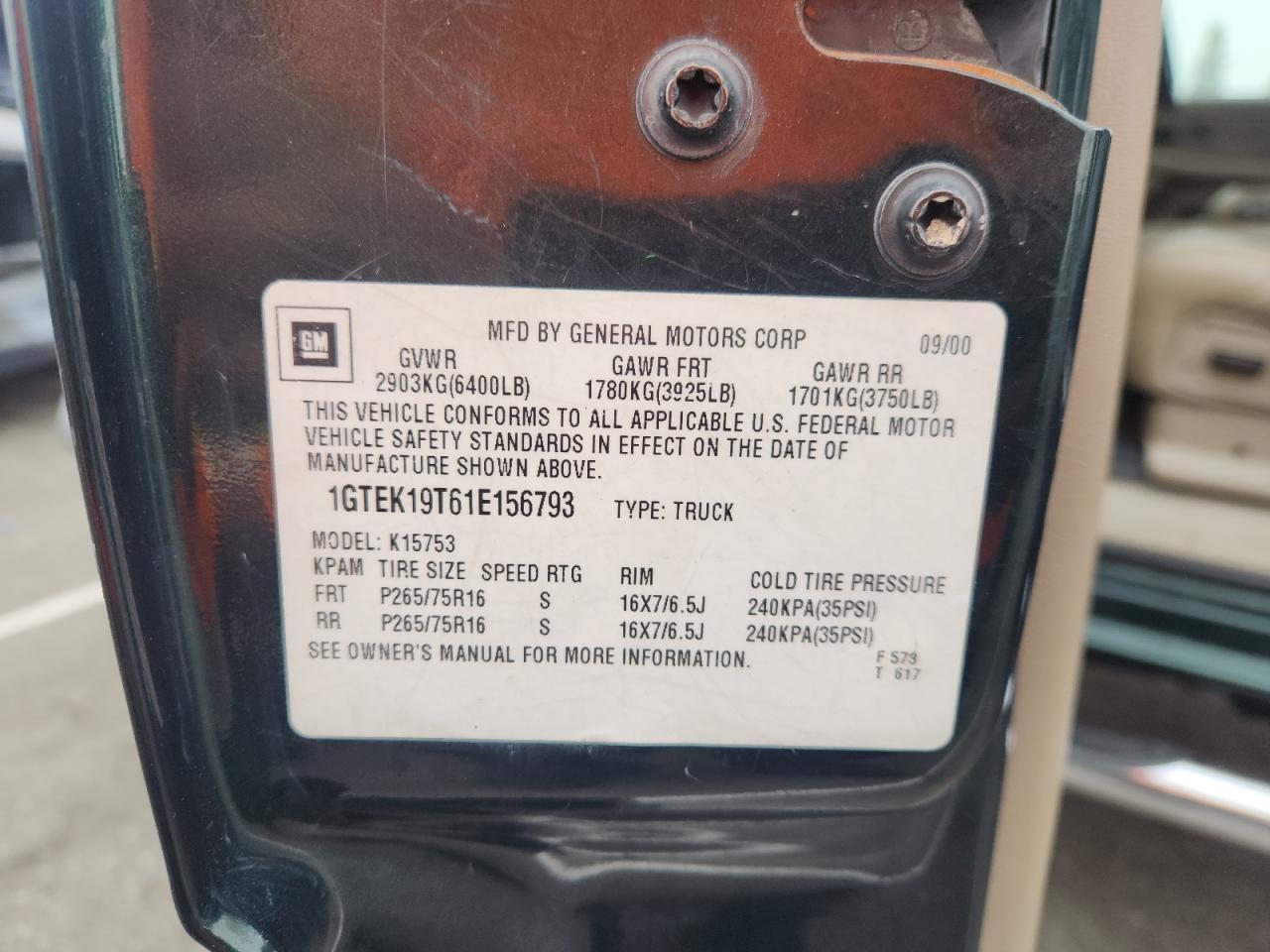 2001 GMC Sierra