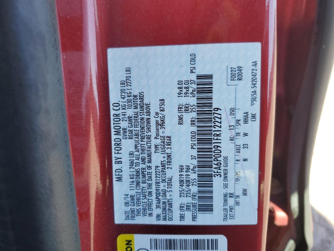 2015 FORD FUSION
