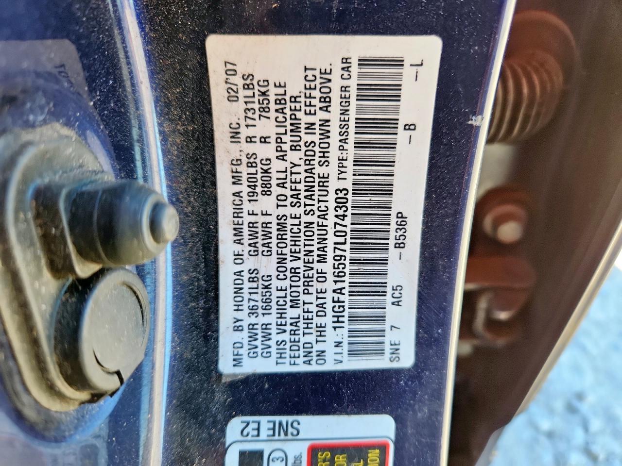 2007 HONDA CIVIC