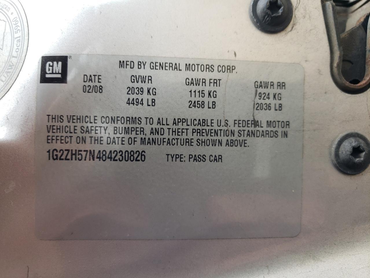 2008 PONTIAC G6