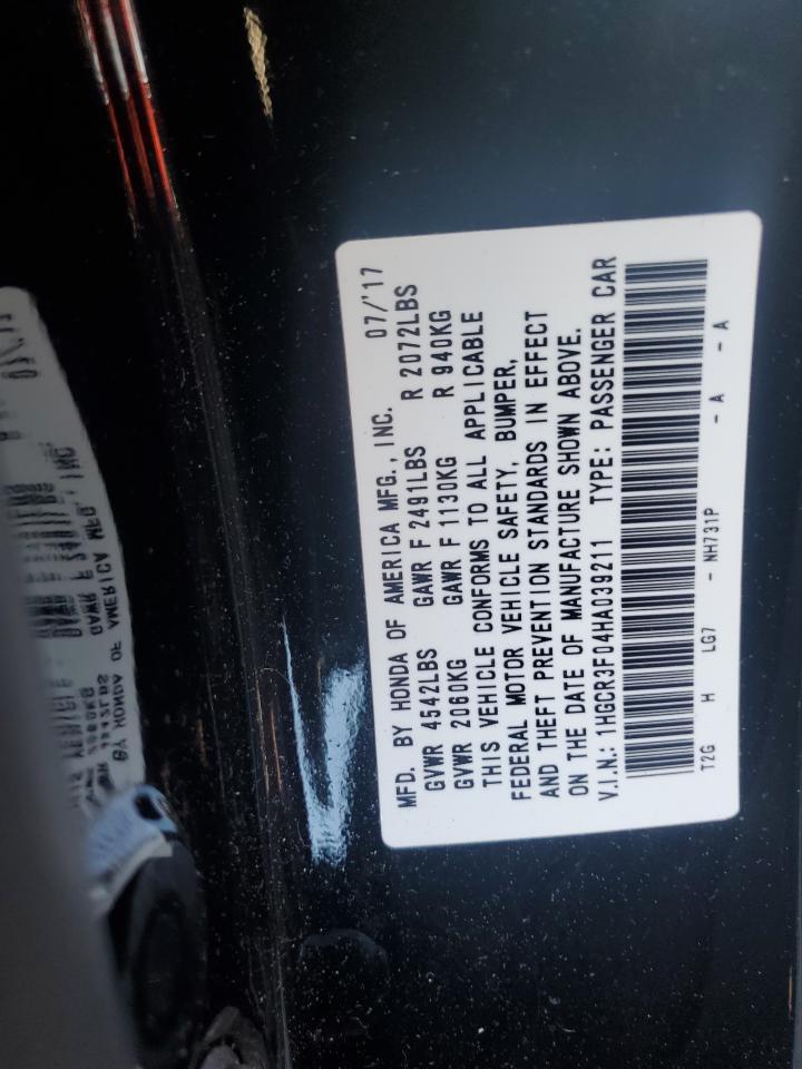 2017 HONDA ACCORD