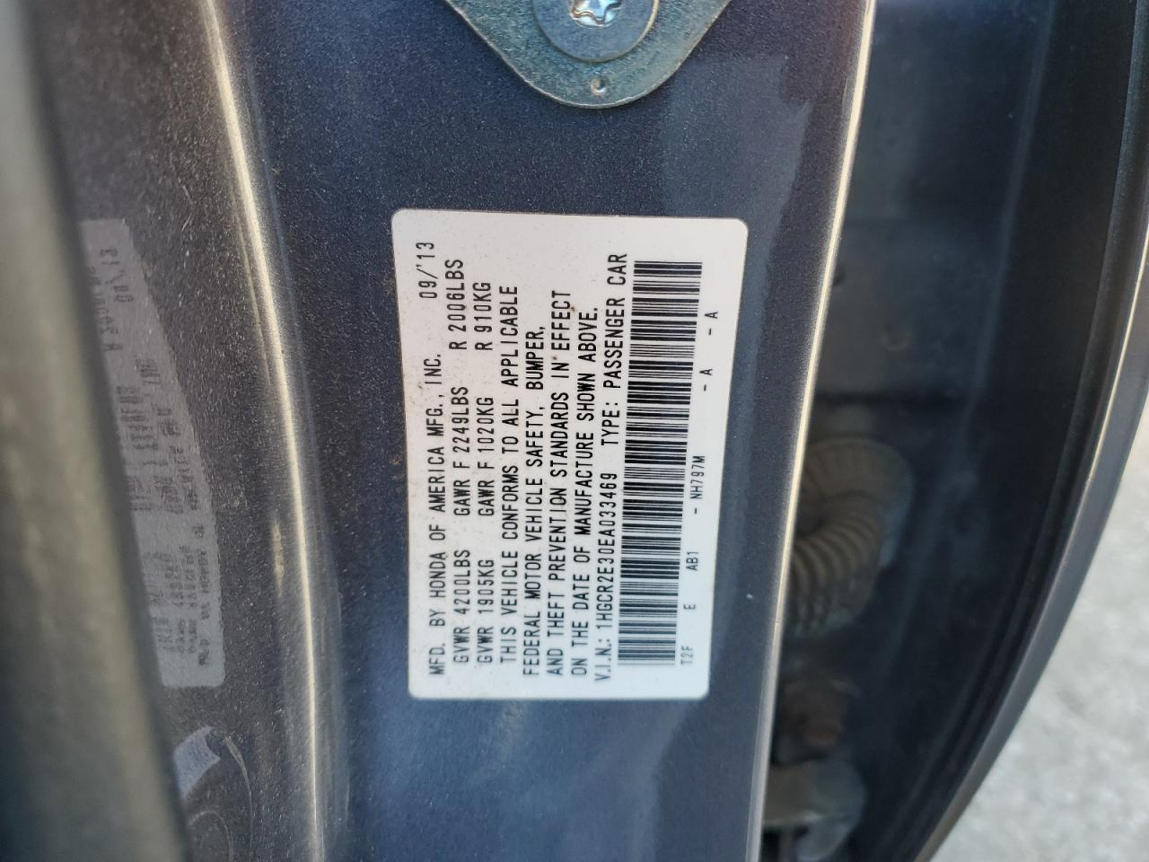 2014 HONDA ACCORD
