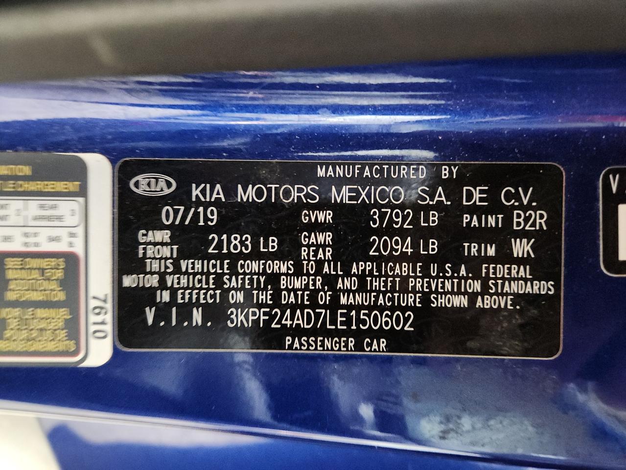 2020 KIA FORTE