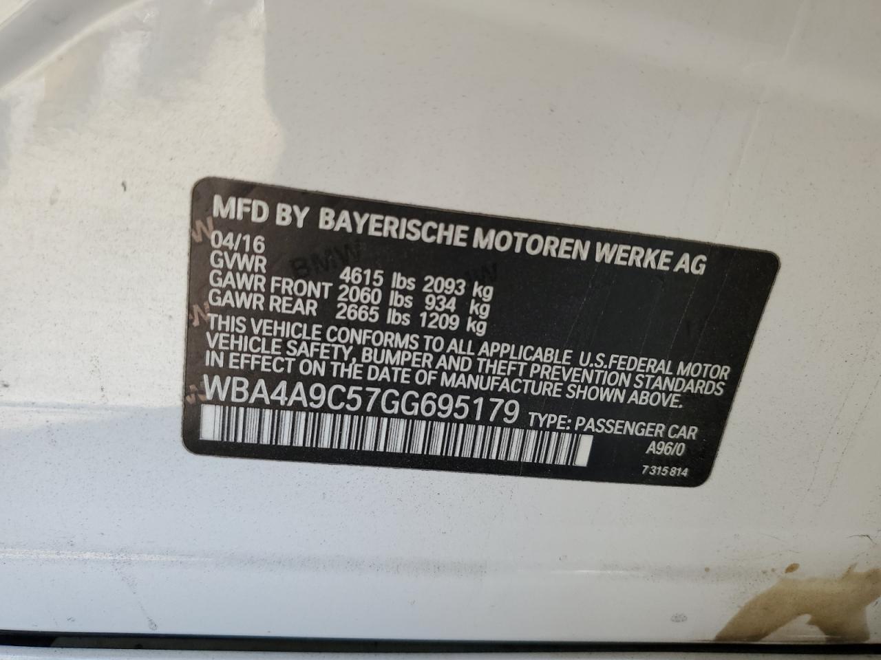2016 BMW 4 Series