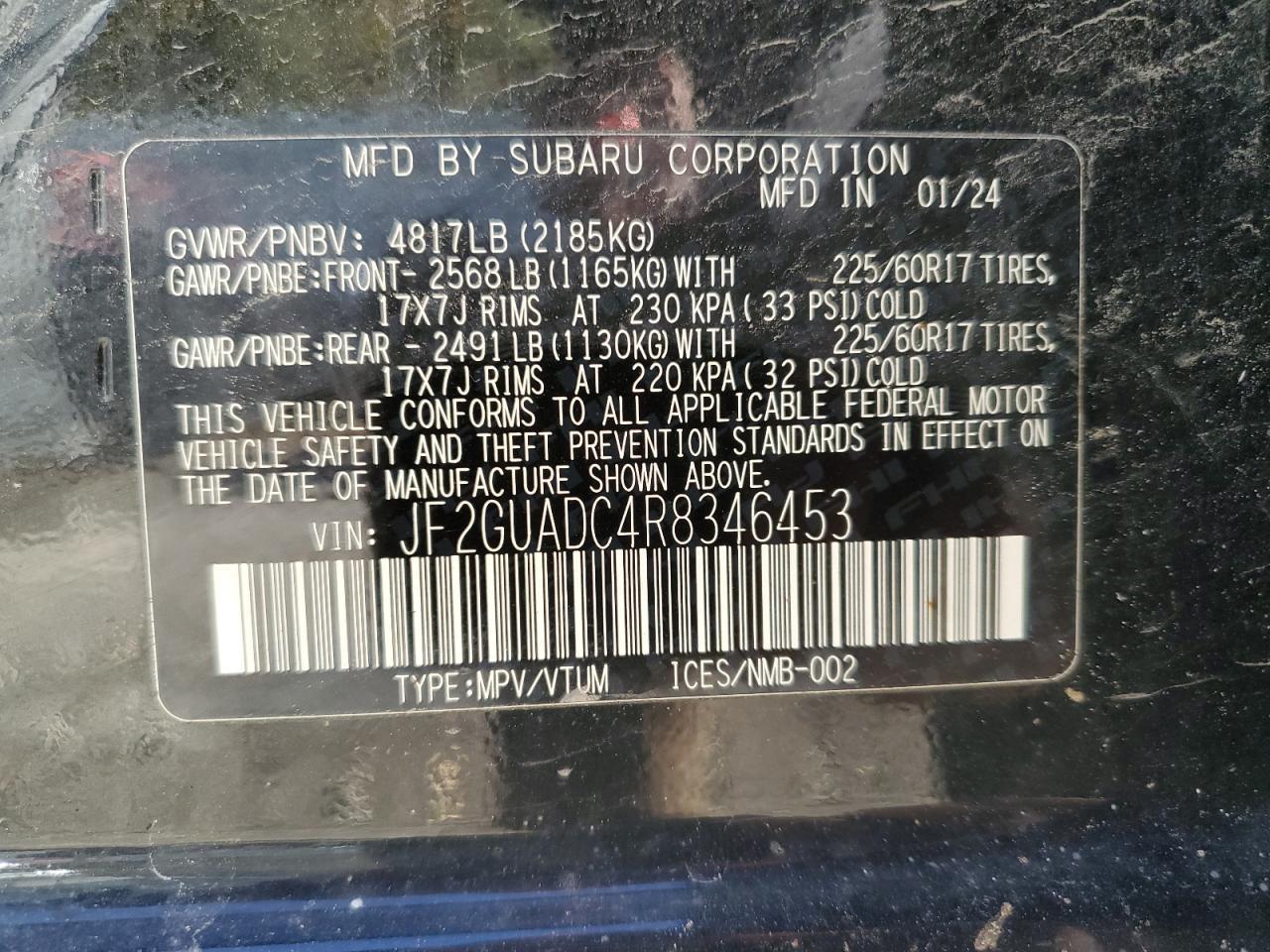 2024 SUBARU Crosstrek