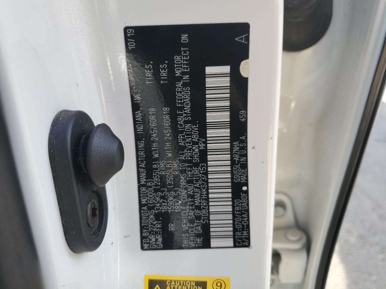 2019 TOYOTA HIGHLANDER