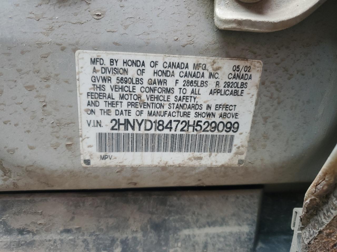 2002 ACURA MDX
