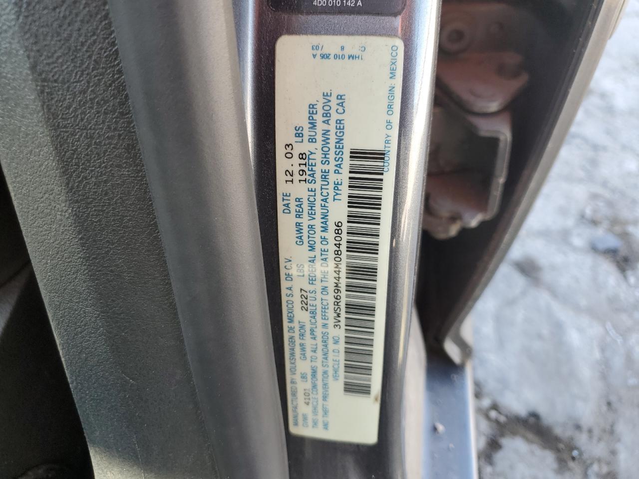 2004 VOLKSWAGEN JETTA