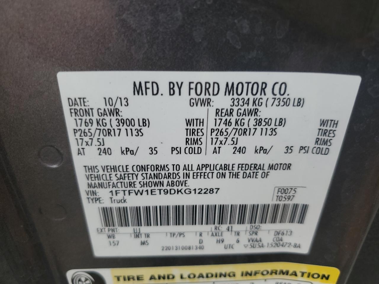 2013 FORD F-150