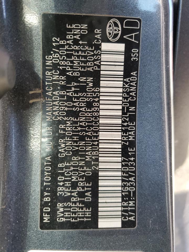 2012 TOYOTA COROLLA