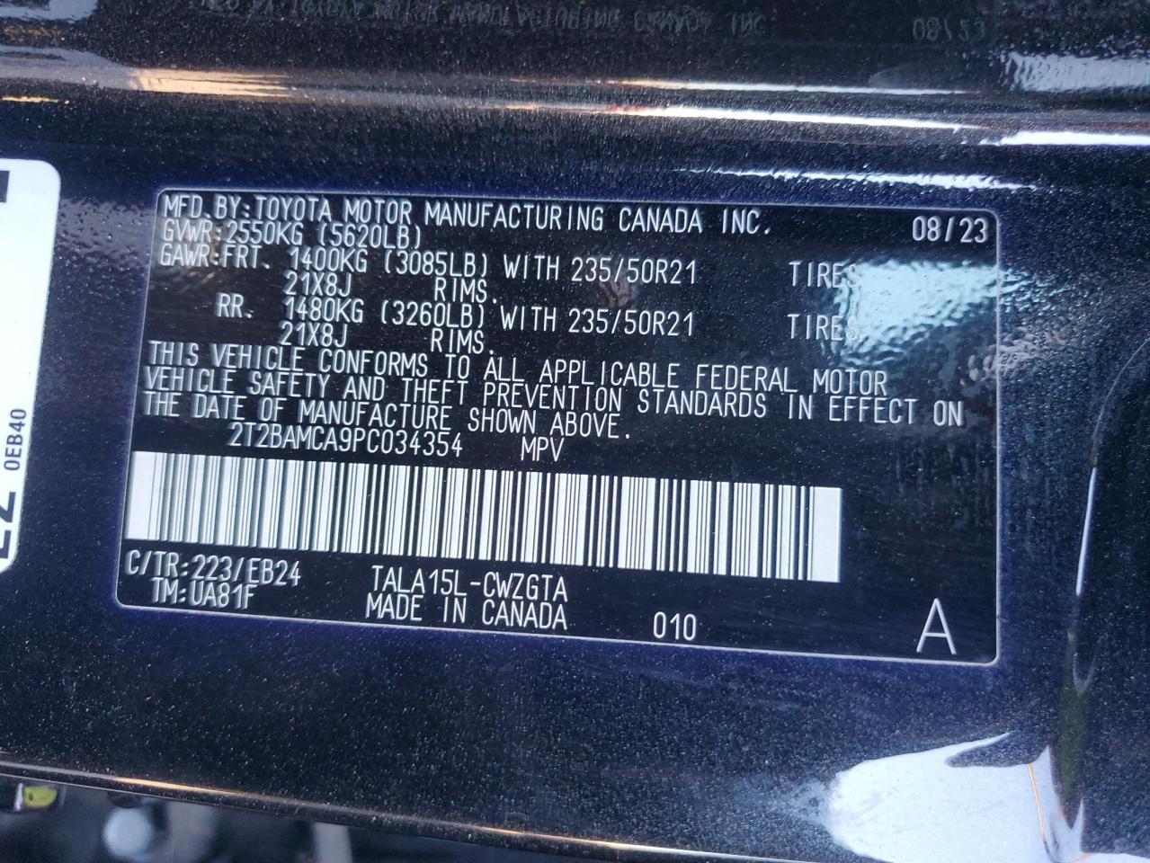 2023 LEXUS RX 350